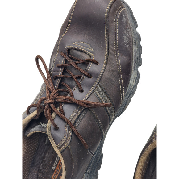 Skechers Shoes Mens 12 Relaxed Fit Leather Air Cooled Memory Foam Sneakers 65419 main image 16